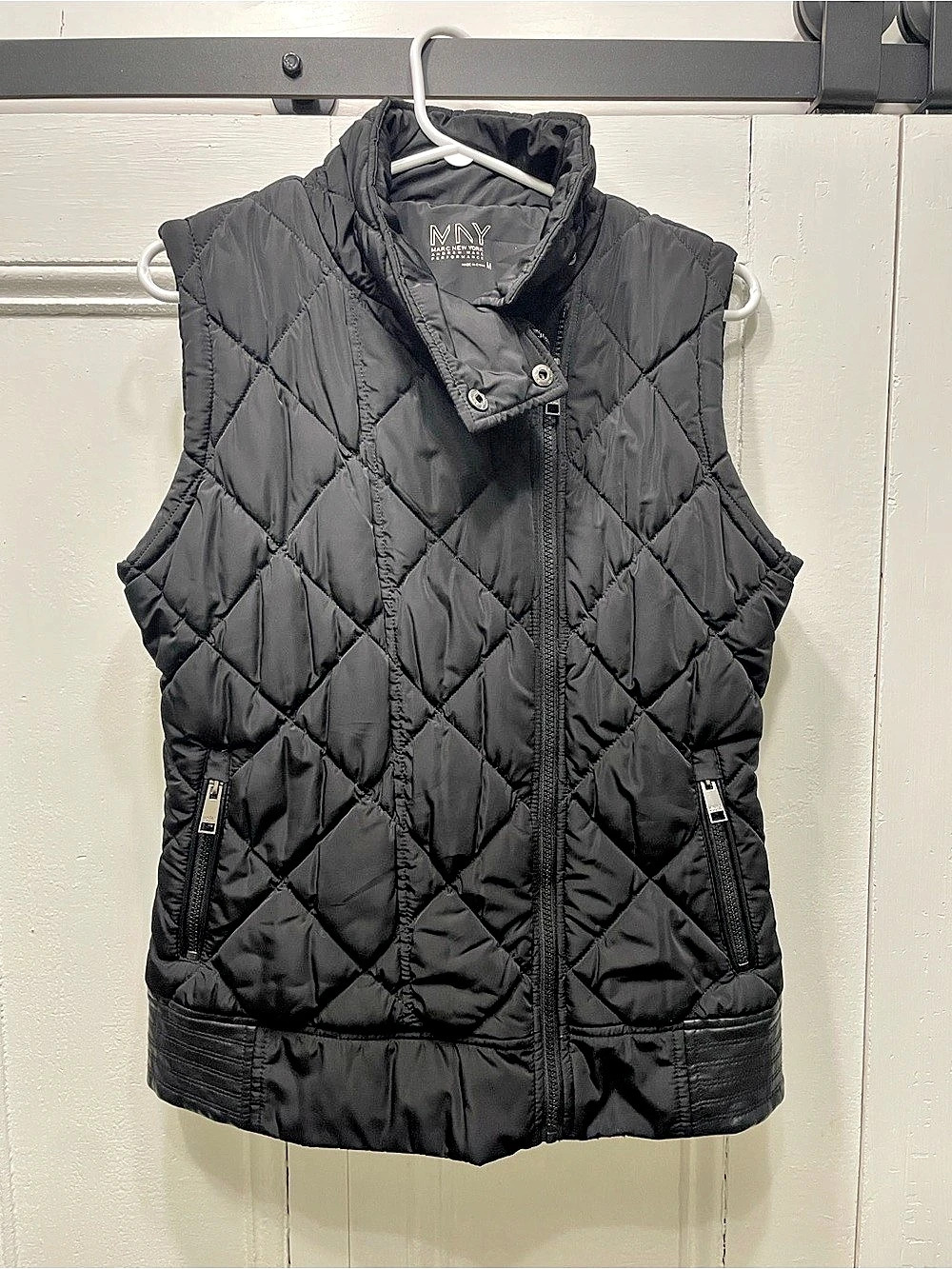 Marc New York Black Quilted Vest Like New size medium